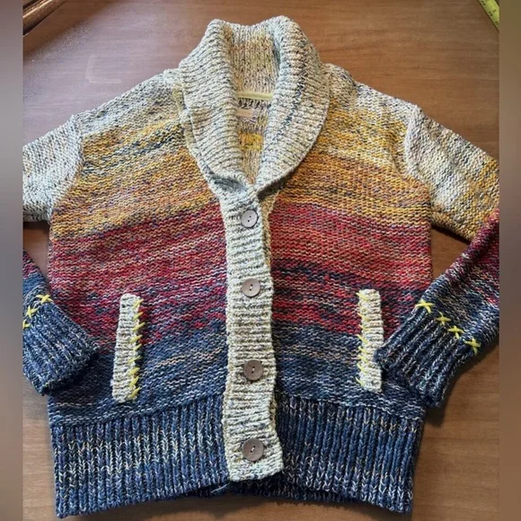 Anthropologie Pilcro Embroidered Multicolor Sunburst Cardigan -XS Like New euc - Picture 2 of 5